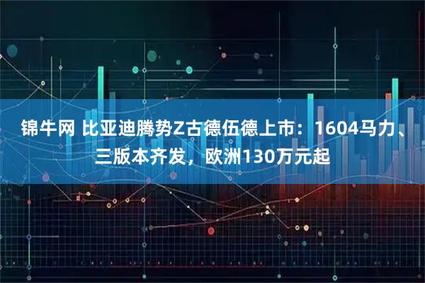 锦牛网 比亚迪腾势Z古德伍德上市：1604马力、三版本齐发，欧洲130万元起