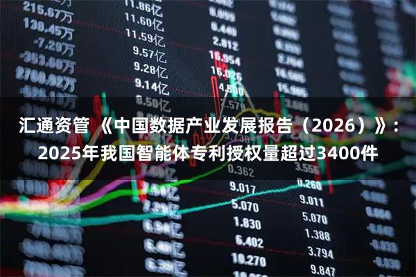 汇通资管 《中国数据产业发展报告（2026）》：2025年我国智能体专利授权量超过3400件